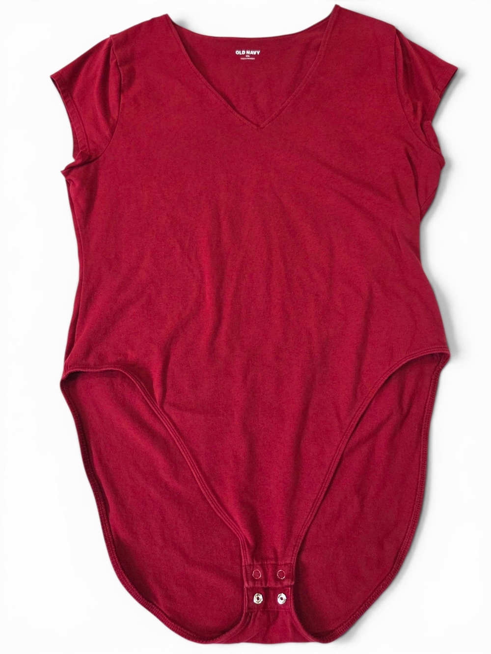 Old Navy Crimson Short Sleeve Snap Bodysuit | Plus Size XXL | EUC